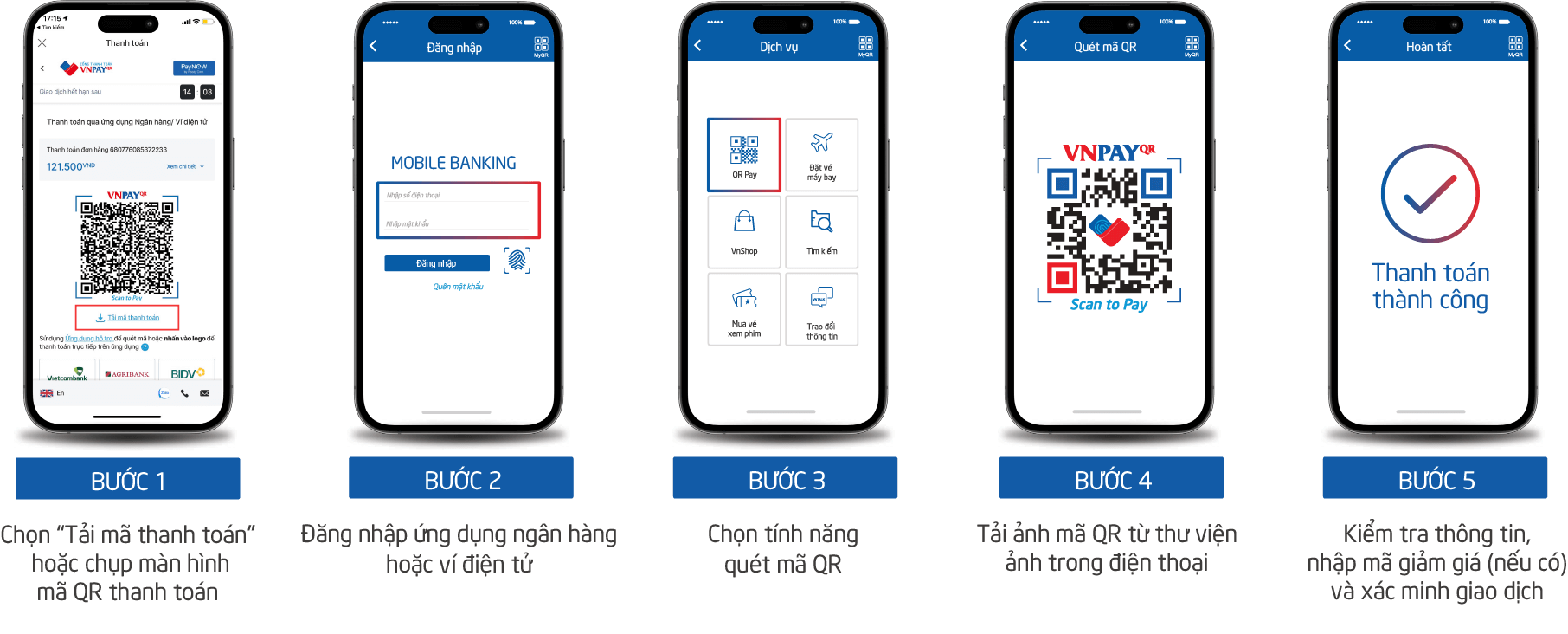 Hướng dẫn thanh toán VNPAY-QR trường hợp 2