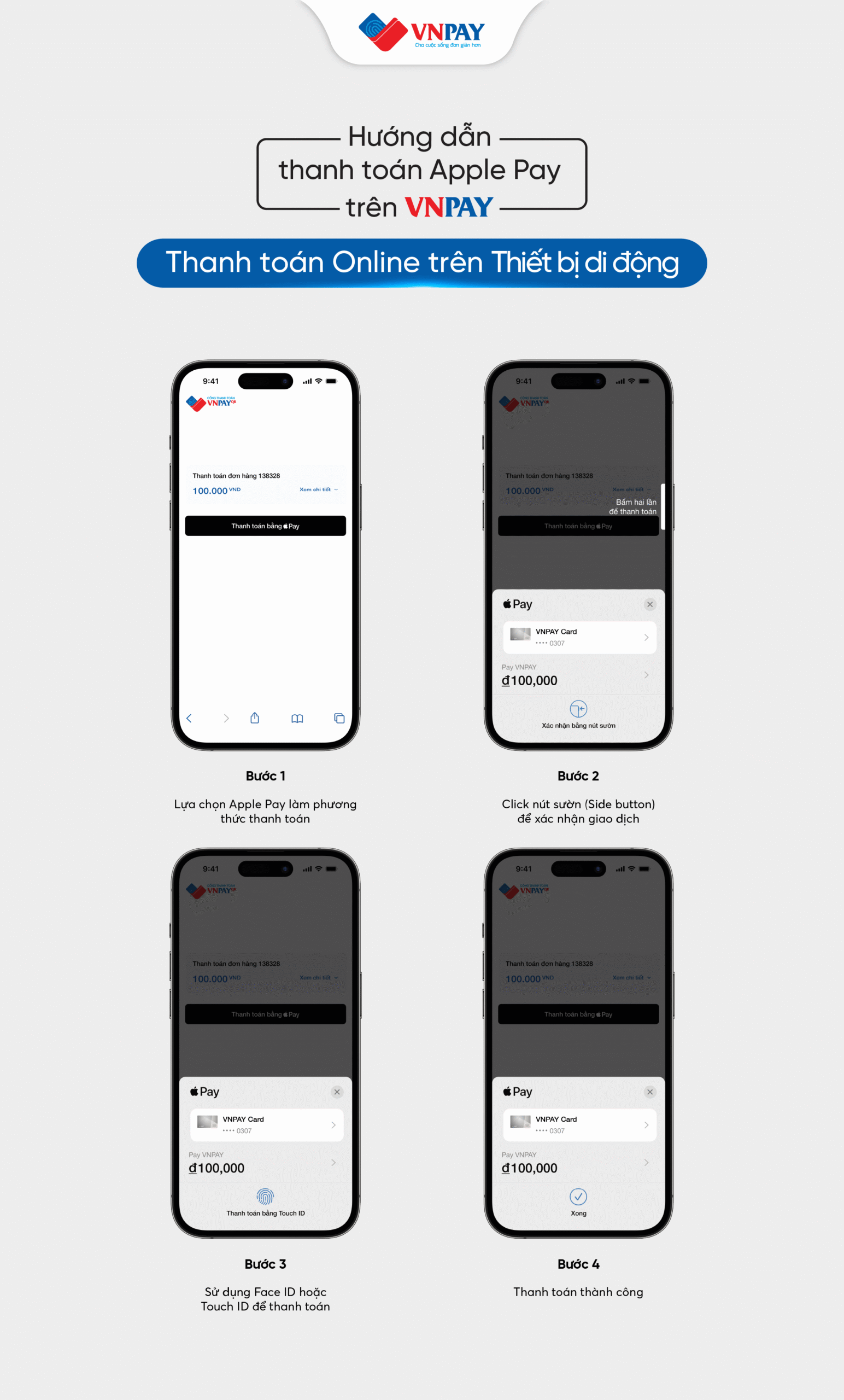 Hướng dẫn thanh toán Apple Pay