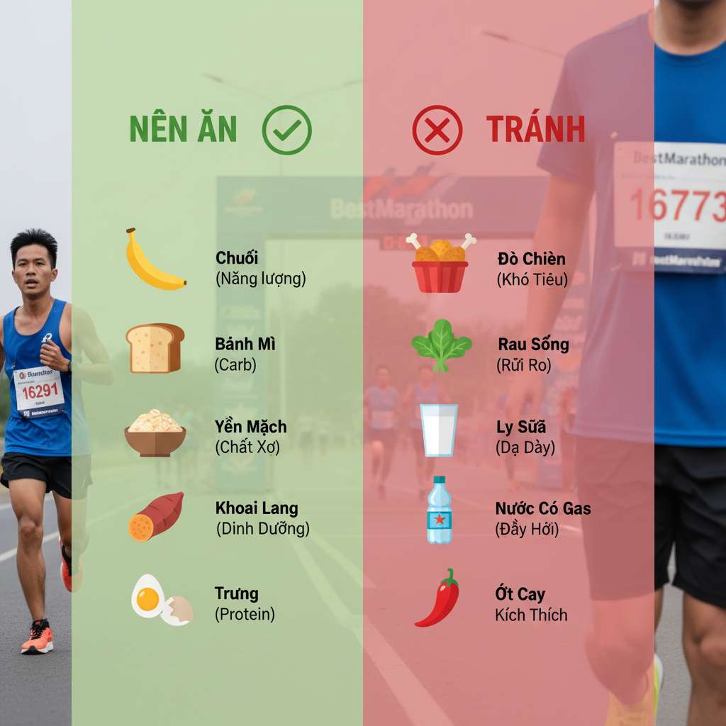 Infographic chia đôi màn hình theo chiều dọc. Bên trái nền xanh lá nhạt có tiêu đề 