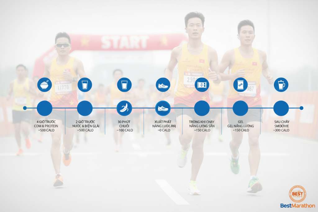 Timeline ngang trên nền trắng với trục thời gian từ trái sang phải: mốc 