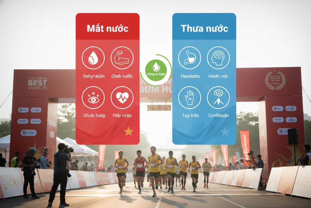 Infographic chia 2 cột trên nền sáng: cột trái nền đỏ nhạt tiêu đề 