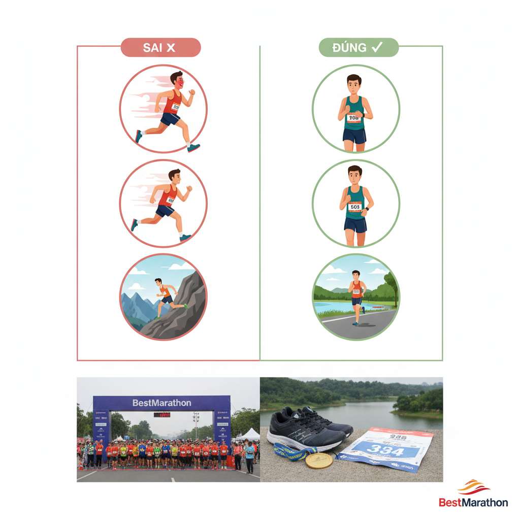 Infographic chia 2 cột trên nền trắng, cột trái nhãn 